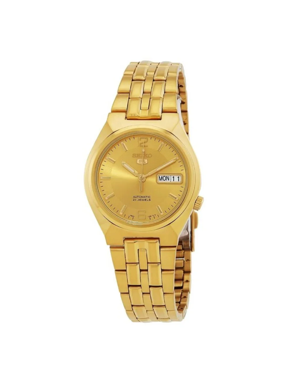 NWT Seiko Series 5 Automatic Gold Dial Men's Watch